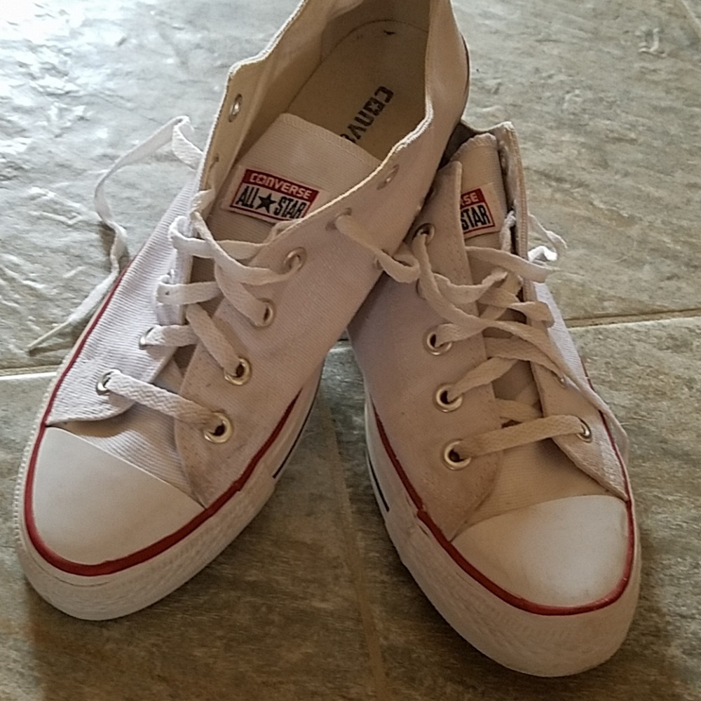 white all star converse (size 10)